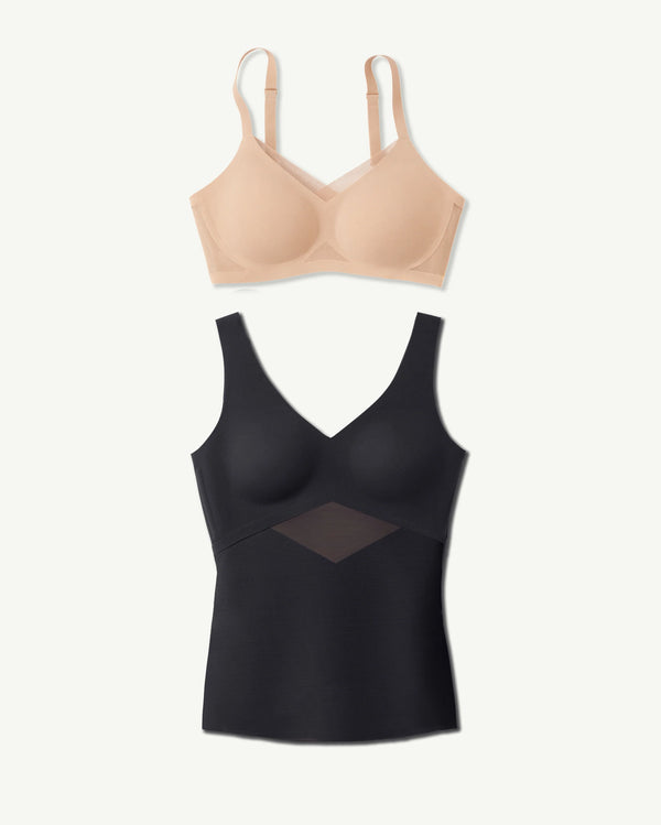 CrossOver Bra + LiftWear Tank Bundle